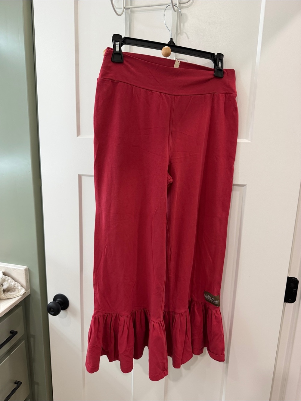 Matilda Jane Red Ruffle-Hem Skirted Pants